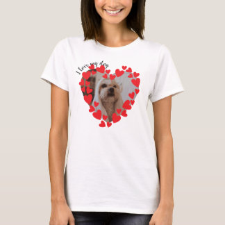 I Love My Dog Hearts Photo T-Shirt