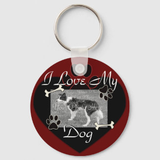 I Love my Dog Keychain