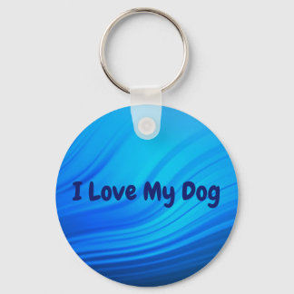 I Love My Dog Keychain