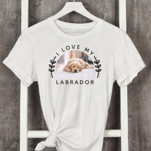 I Love My Dog Labrador Photo T-Shirt