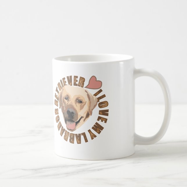 I love my dog - Labrador Retriever Coffee Mug (Right)