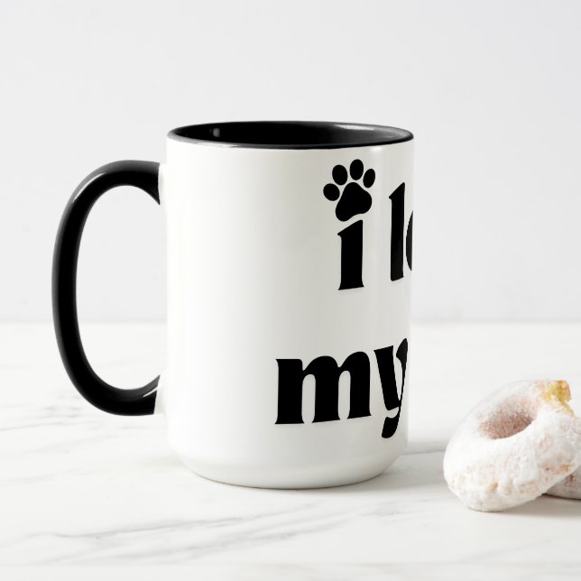 I Love My Dog Mug (With Donut)