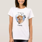 I Love My Dog Personalized Heart Pet Photo T-Shirt (Front)