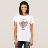 I Love My Dog Personalized Heart Pet Photo T-Shirt (Front Full)