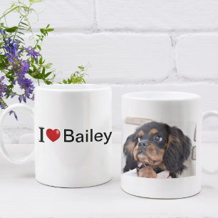 I Love My Dog personalized photo Coffee Mug