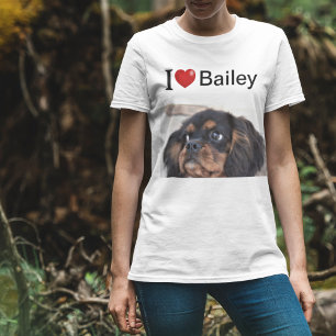 I Love My Dog personalized photo T-Shirt