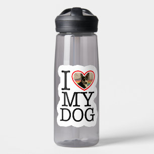 I Love My Dog Personalized Water Bottle