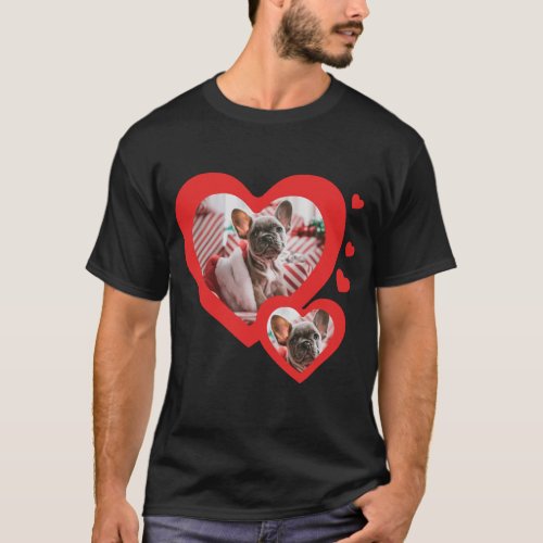 I love my dog photo front and back T_Shirt
