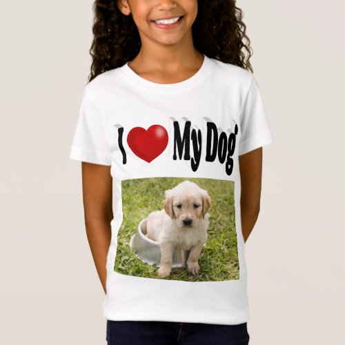 I Love My Dog photo  T_Shirt
