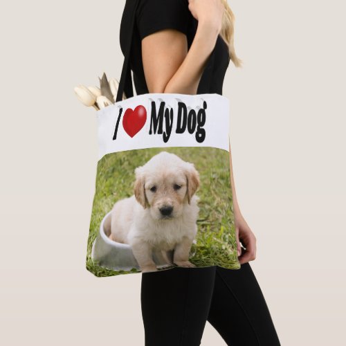 I Love My Dog photo   Tote Bag