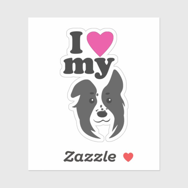 I Love My Dog Sticker (Sheet)
