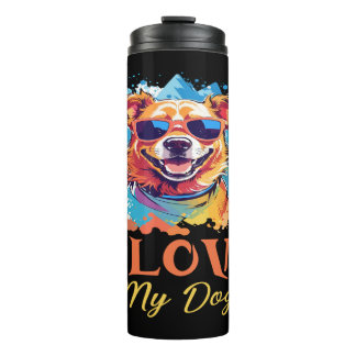 I Love My Dog Thermal Tumbler