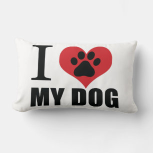 I love my dog throw pillow