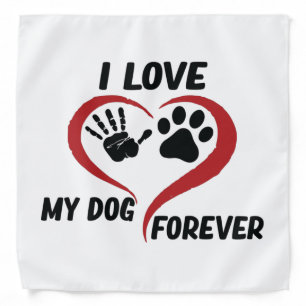 I love my dog throw pillow bandana
