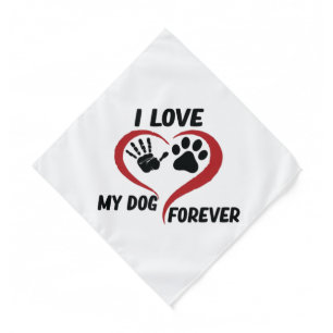I love my dog throw pillow bandana