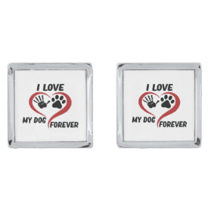 I love my dog throw pillow cufflinks