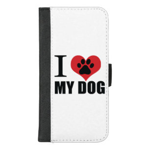 I love my dog throw pillow iPhone 8/7 plus wallet case