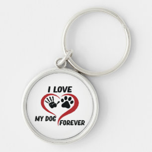 I love my dog throw pillow keychain