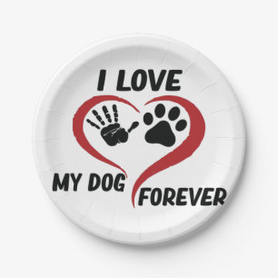 I love my dog throw pillow paper plates