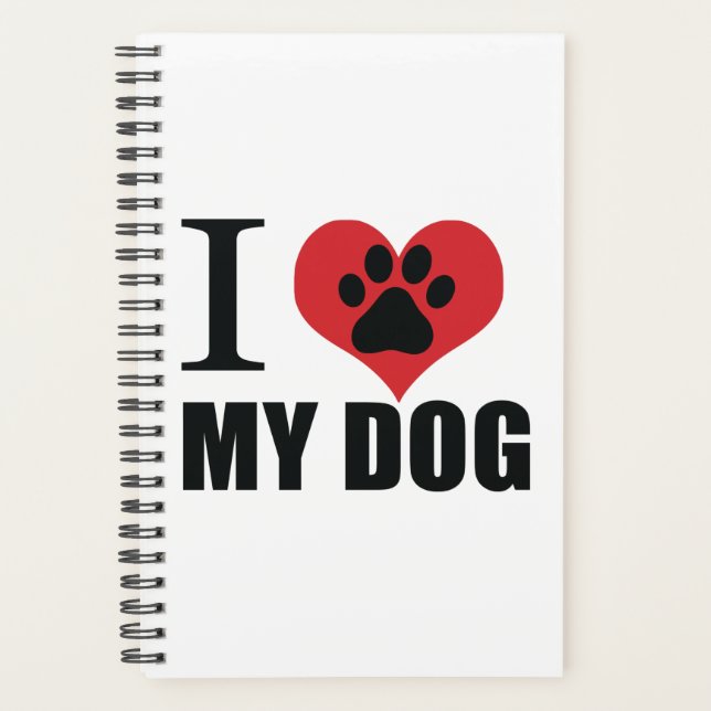 I love my dog throw pillow planner (Front)