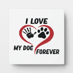 I love my dog throw pillow plaque