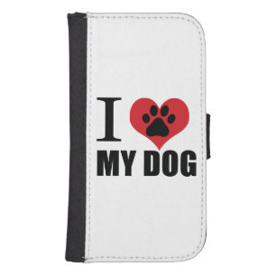 I love my dog throw pillow galaxy s4 wallet case