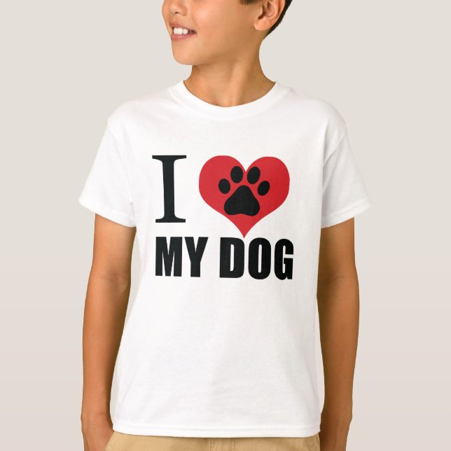 I love my dog throw pillow T-Shirt (Front)