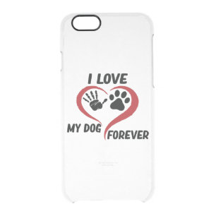 I love my dog throw pillow clear iPhone 6/6S case