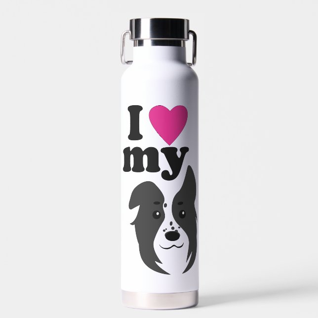 I Love My Dog Water Bottle (Front)