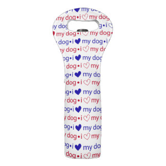 I Love my Dog Wine Bag