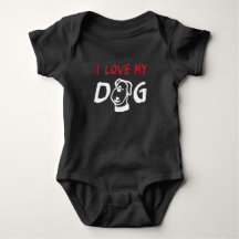 I Love My Dog with dog illustration