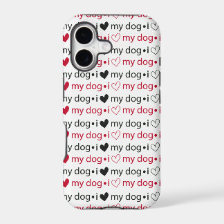 I Love My Dog with Hearts iPhone 17 Case