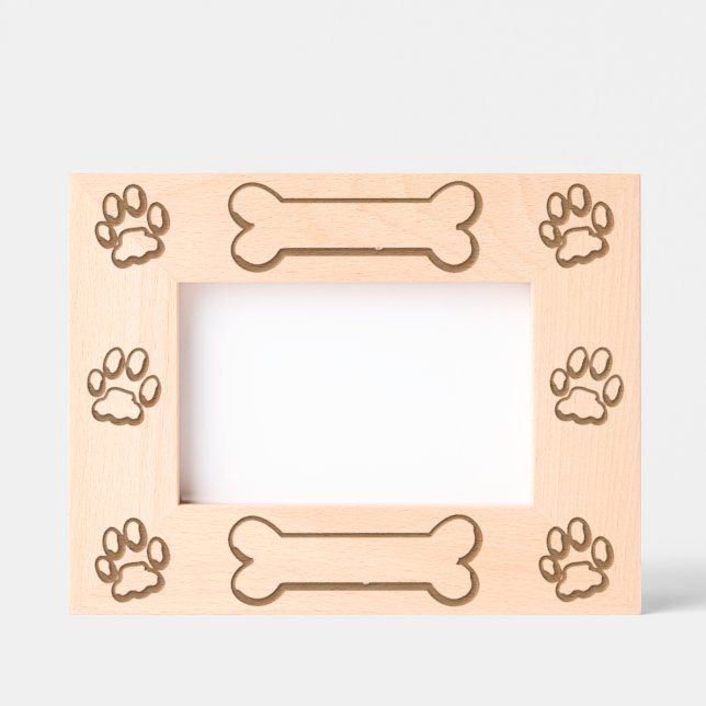 I Love My Dog With Their Name Engraved Frames (Front)