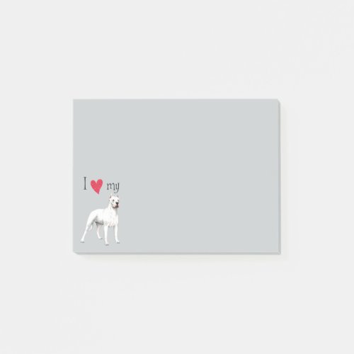 I Love my Dogo Argentino Post_it Notes