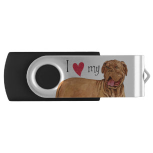 I Love my Dogue de Bordeaux USB Flash Drive