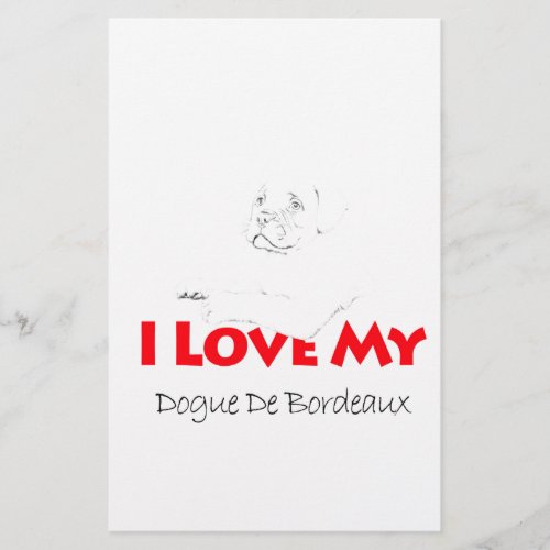 I love my Dogue de sketch Bordeaux Stationery