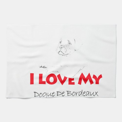 I love my Dogue de sketch Bordeaux Towel