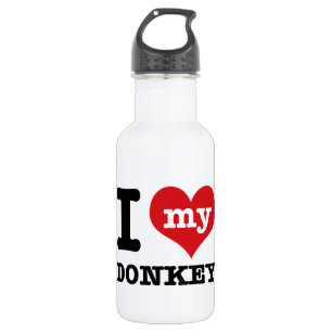 I Love my donkey Stainless Steel Water Bottle