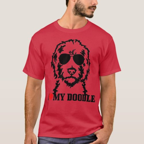 I Love My Doodle Goldendoodle Mom Labradoodle Dog  T_Shirt