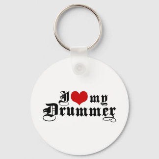 I Love My Drummer Keychain