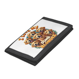 I Love My Dumb Blonde Golden Retrievers Vintage Re Trifold Wallet