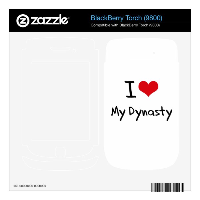 I Love My Dynasty BlackBerry Decals