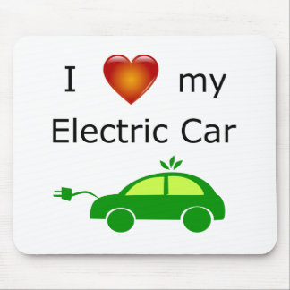 I Love My Electric Car Mouse Pad