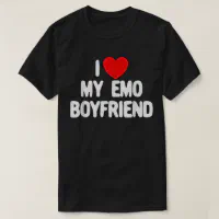  I Love Hot EMO GIRLS Shirt Funny I Red Heart Hot EMO