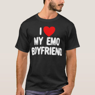 I Love My Emo Boyfriend Red Heart I Love My Emo Bo T-Shirt
