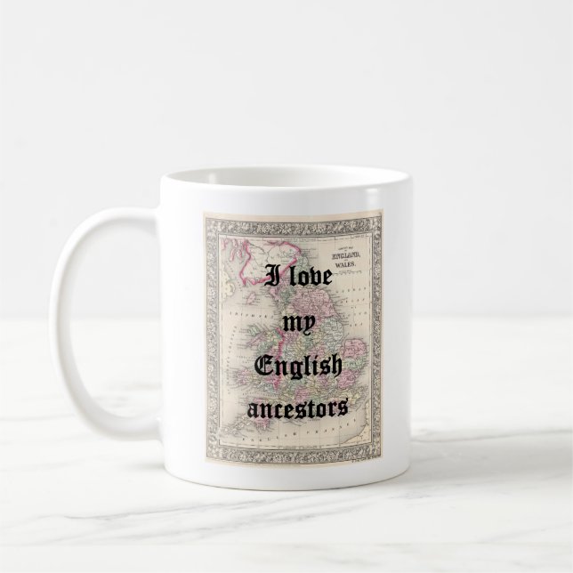 I Love My English Ancestors Coffee Mug (Left)
