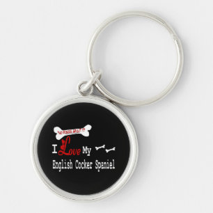 I Love My English Cocker Spaniel Keychain