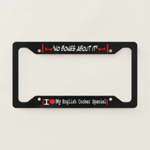 I Love My English Cocker Spaniel License Plate Frame