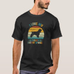 I Love My English Cocker Spaniel Retro Sunset Silh T-Shirt