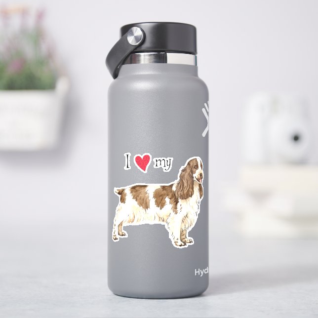 I Love my English Cocker Spaniel Vinyl Sticker (HydroFlask)